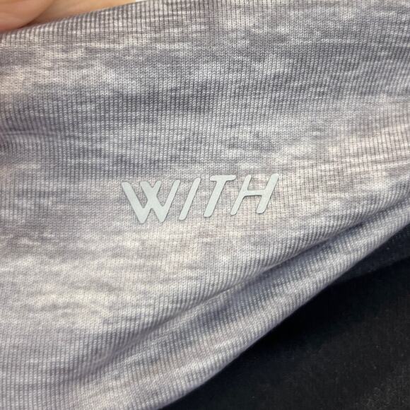 WITH x PELOTON Pride Leggings Capri Cropped Reversible Gray Black Rainbow EST S - Picture 5 of 9